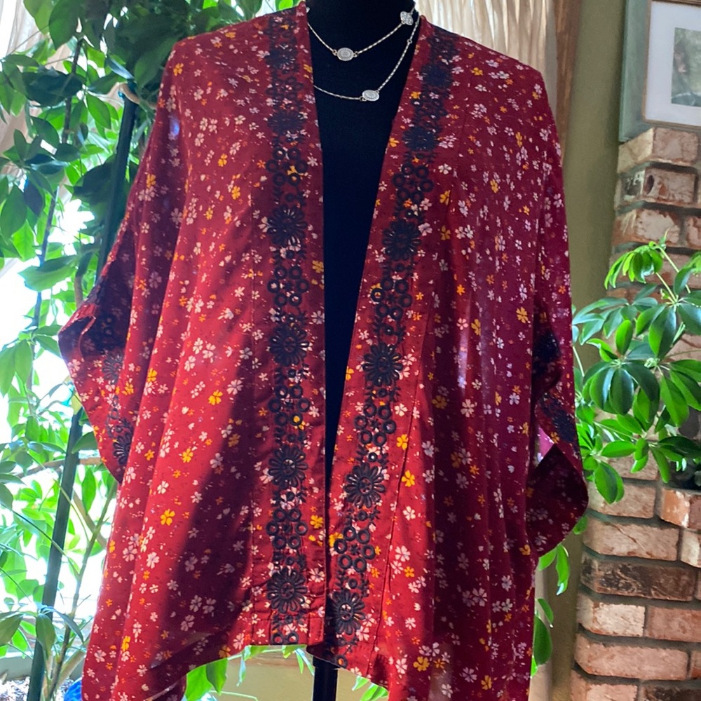 Arizona light weight coverup with embroidered embellishments.  Worn once.
